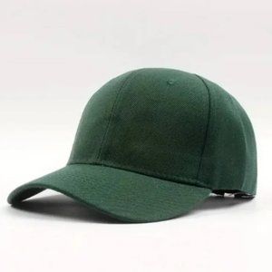 NEW Classic Dark Forrest Green Baseball Style Hat / Cap Adjustable Fit Unisex